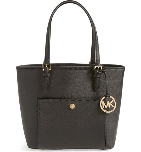 michael kors jet set medium saffiano leather snap pocket tote|Michael Kors jet set tote.